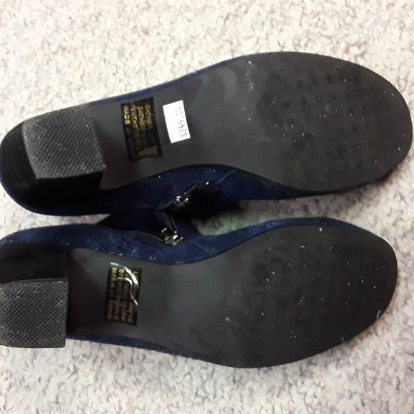 Navy black django and juliette ankle boots - Picture 8 of 10